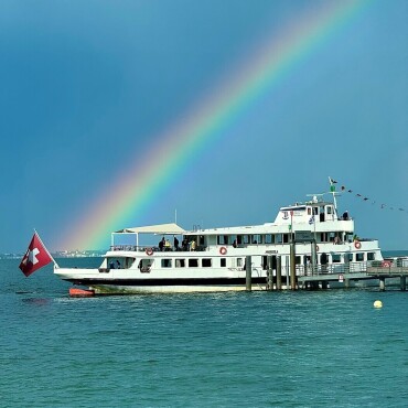 1.-August-Fahrt unterm Regenbogen - Leserfoto: Ruedi Dubs  / 19 / 20205