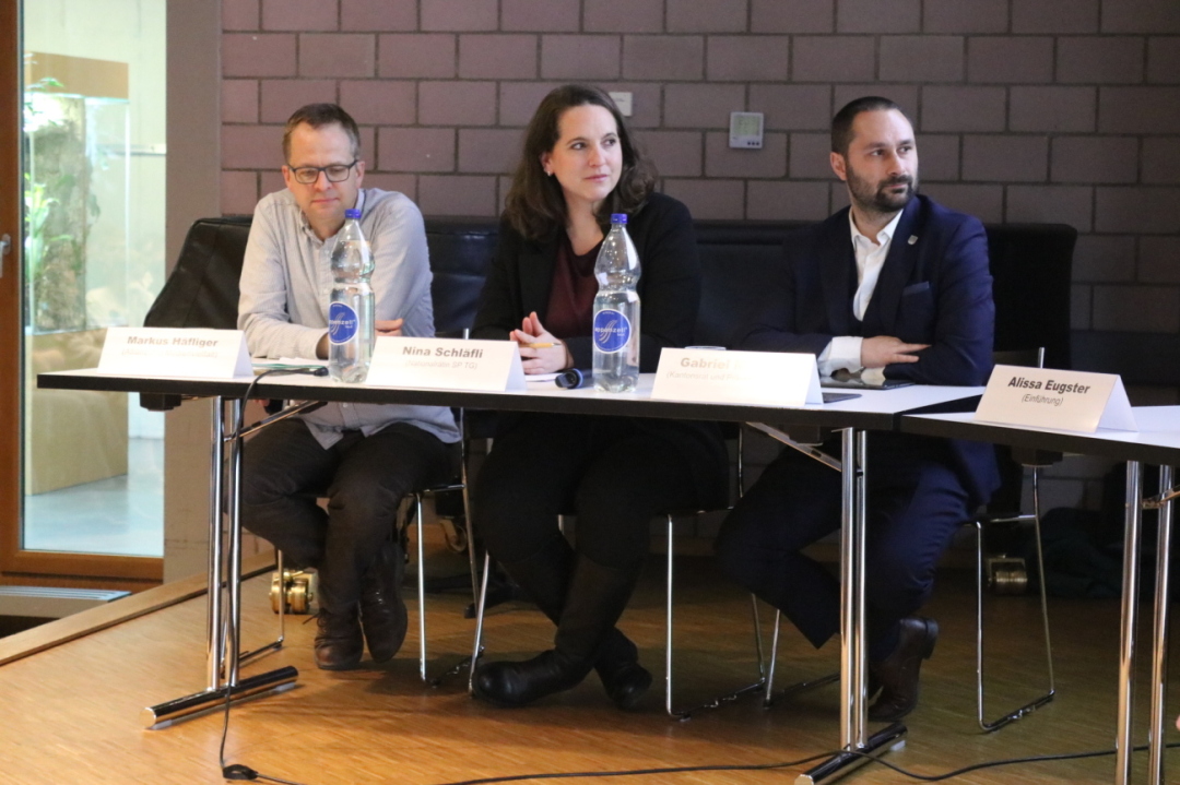 Markus Häfliger, Nina Schläfli und Gabriel Macedo (v. l.) Markus Häfliger, Nina Schläfli und Gabriel Macedo (v. l.)