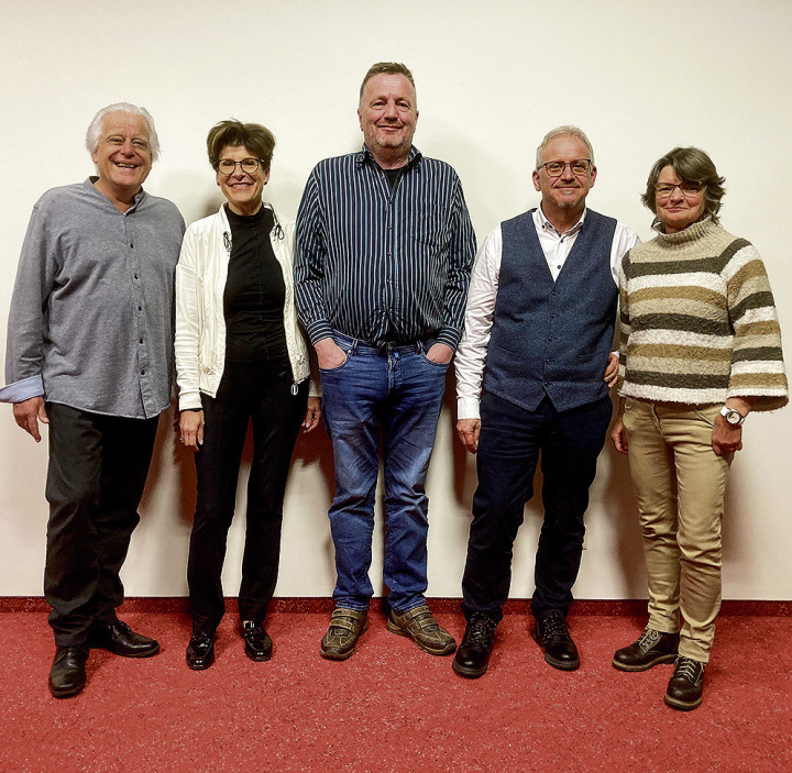 Andreas Karolin (v. l.), Catherine Franz, Klaus Thams, Stefan Ströbele, Andrea Ströbele (nicht im Bild Sebastian Buck).Foto: zVg. Verein Romanshorner Lenz