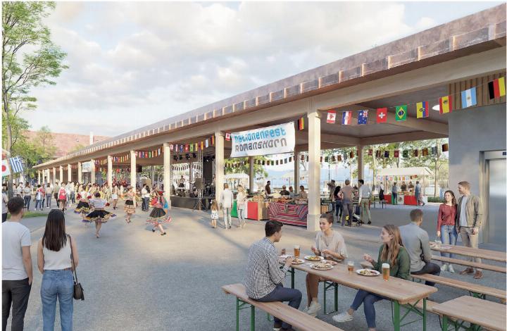 Städtebauliche Entwicklung: So könnte die neugestaltete Hafenpromenade mit Tiefgarage aussehen.