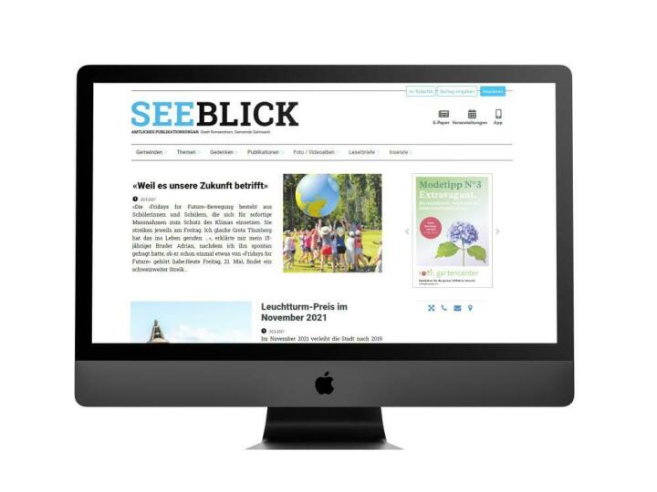 Mit der «Seeblick»-Website und der «Seeblick»-App ist man überall und immer topinformiert über Aktuelles in Romanshorn und Salmsach.