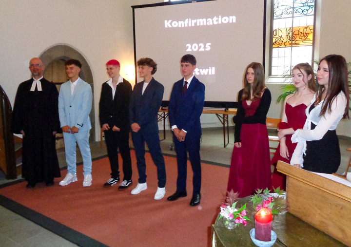 Konfirmation 2025. Foto: Kirchgemeinde Uttwil