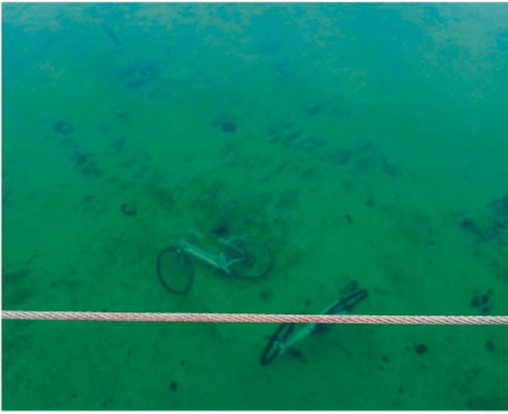 Bild Werkhof: Velos im See am Landungssteg