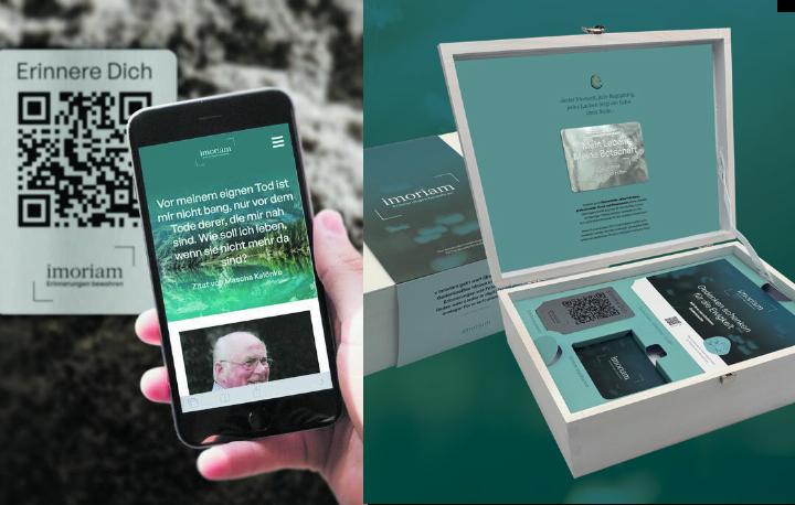 «imoriam geht weit über die bekannten Gedenkangebote hinaus und ermöglicht, Erinnerungen wie Fotos, Videos, Reden oder Lieder in digitaler als auch analoger Form dauerhaft und würdevoll aufzubewahren.»