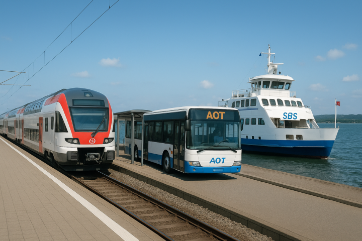 Im Jahr 2024 legten die Züge, Busse und Fähren des öffentlichen Regionalverkehrs im Kanton Thurgau 13