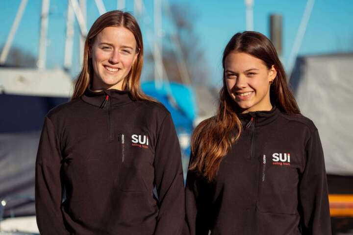 Malena Rüegge und Liv Wicki wollen auch in der olympischen Bootsklasse hoch hinaus. Foto: Julius Osner 