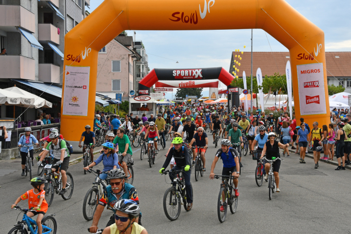 Der slowUp Bodensee wird um 10 Uhr in Romanshorn feierlich eröffnet. Foto: zVg.