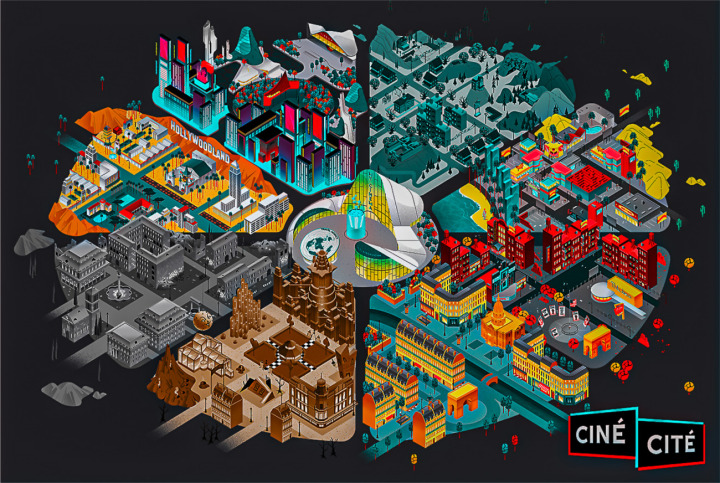 Die achtteilige digitale Filmstadt Ciné Cité mit 19 spannenden Schauplätzen: für Schulen sowie Film- und Kinofans. Foto: zVg.