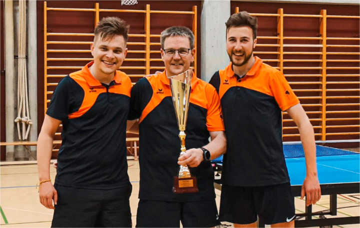 Die Sieger am TG-Cup (von links): Mariano Wolff, Marco Foletti und Fabian Brüschweiler. Foto: TTC Romanshorn