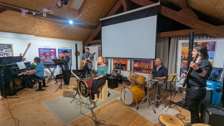 «Die Ad-hoc-Band der Musikschule Romanshorn». Fotos: Musikschule Romanshorn «Die Ad-hoc-Band der Musikschule Romanshorn». Fotos: Musikschule Romanshorn