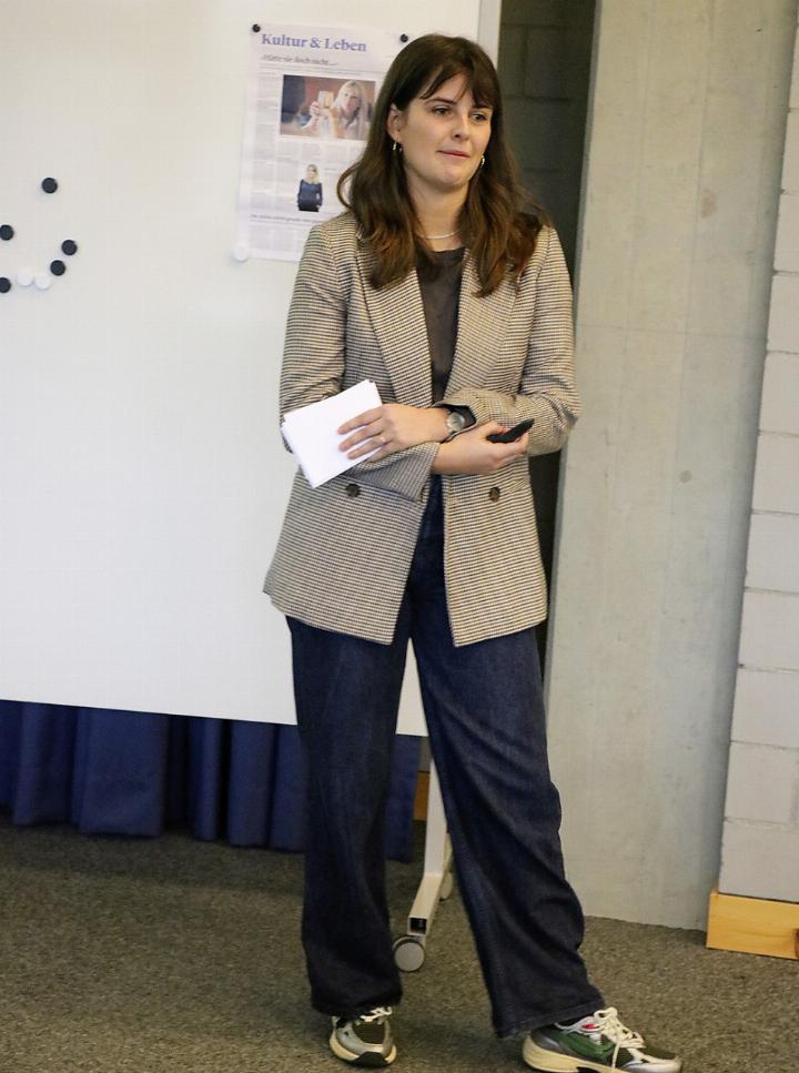 «Sexualisierte Gewalt geschieht und braucht Aufmerksamkeit»: Nadine Raschle von der Opferhilfe Thurgau informierte über ein wichtiges Thema. Foto: Markus Bösch «Sexualisierte Gewalt geschieht und braucht Aufmerksamkeit»: Nadine Raschle von der Opferhilfe Thurgau informierte über ein wichtiges Thema. Foto: Markus Bösch