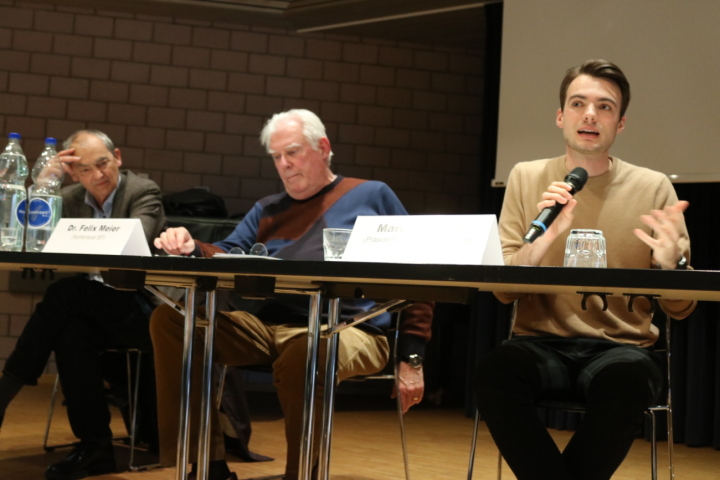 Darin waren sich die Gesprächsteilnehmer einig: Die Neutralität ist nach wie vor wichtig für die Schweiz (von links): Kurt Egger (Grüne), Felix Meier (SP), Marc Rüdisüli (Junge Mitte)...
