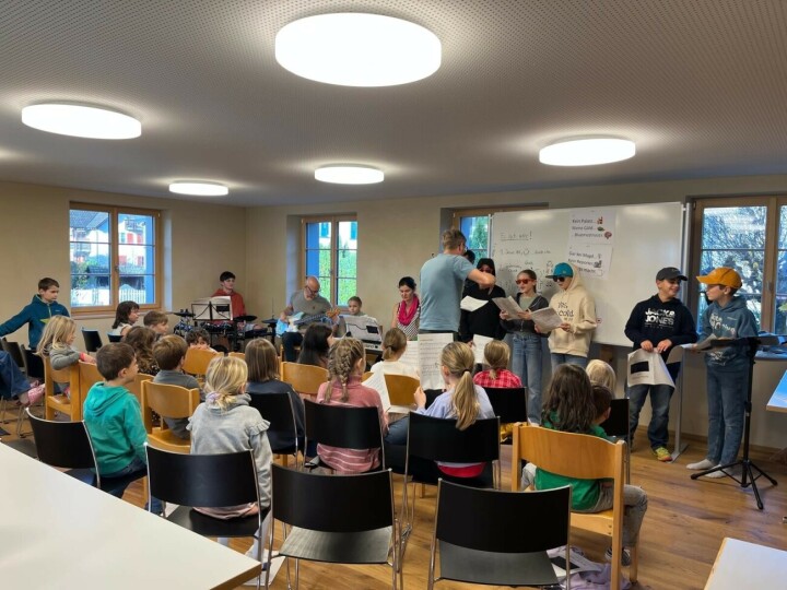 Gemeinsame Probe am Samstagmorgen. Foto: Stefan Maag