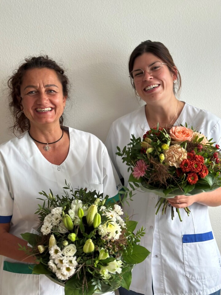 Carla Widmer (links) und Jana Häberli. Foto: Spitex Region Romanshorn