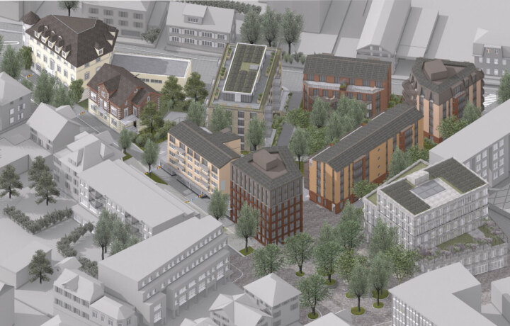 So wird es dereinst um die Schützengasse aussehen. Visualisierung zVg.