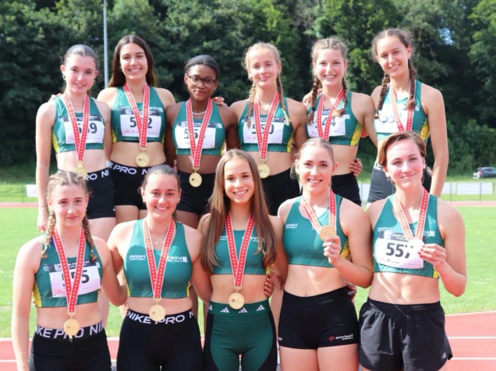 Das Siegerteam Juniorinnen der LG Oberthurgau bei der SVM 2024. Fotos: Daniela Rutishauser