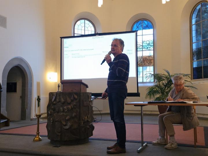 Positives aus finanzieller Sicht konnte Pfleger Jürg Uetz mitteilen. Foto: Evangelische Kirchgemeinde Uttwil Positives aus finanzieller Sicht konnte Pfleger Jürg Uetz mitteilen. Foto: Evangelische Kirchgemeinde Uttwil