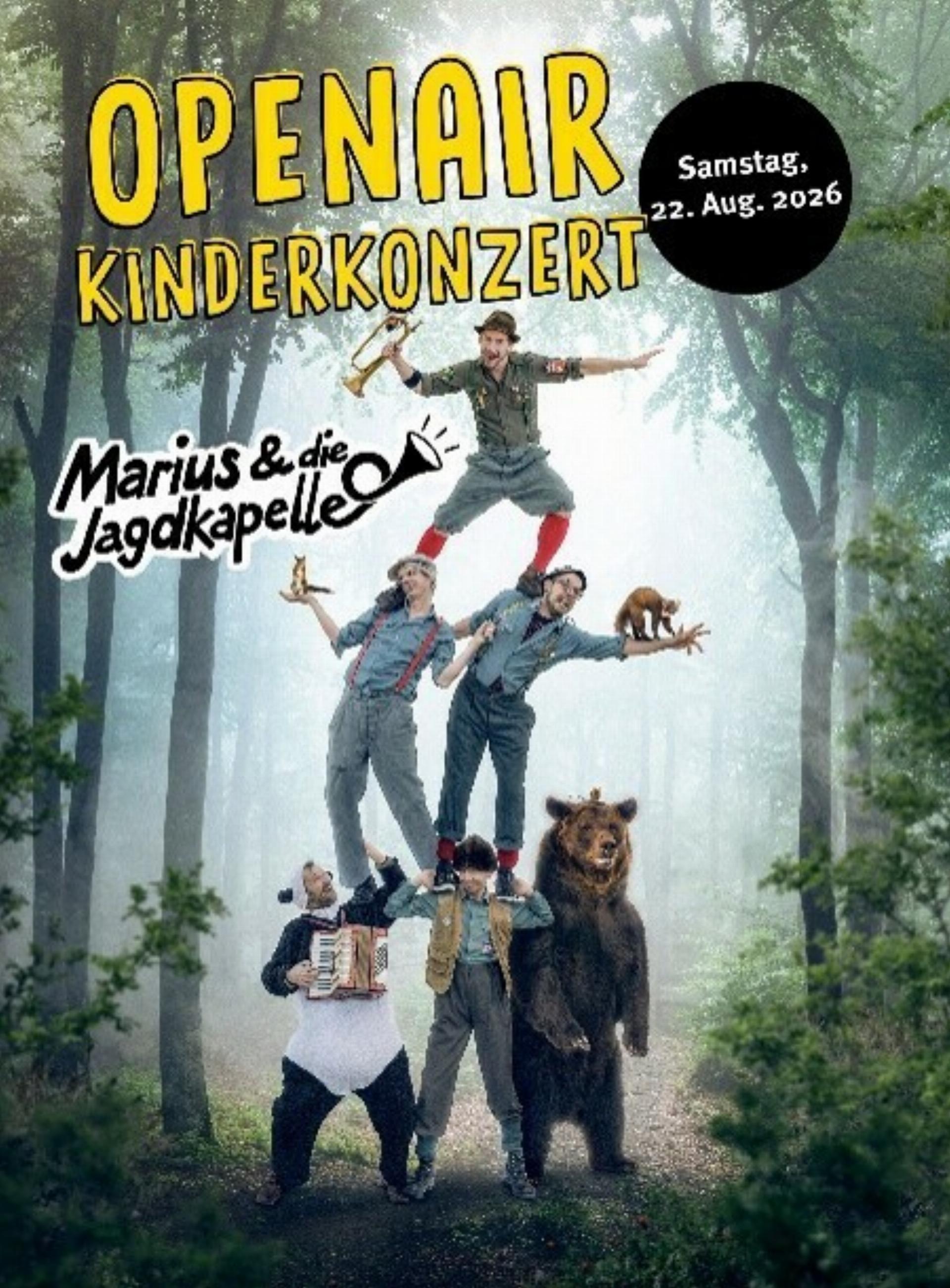 Open-Air-Kinderkonzert mit «Marius und die Jagdkapelle» - Das Bild wird blockiert. – Möglicherweise durch einen aktiven Adblocker.