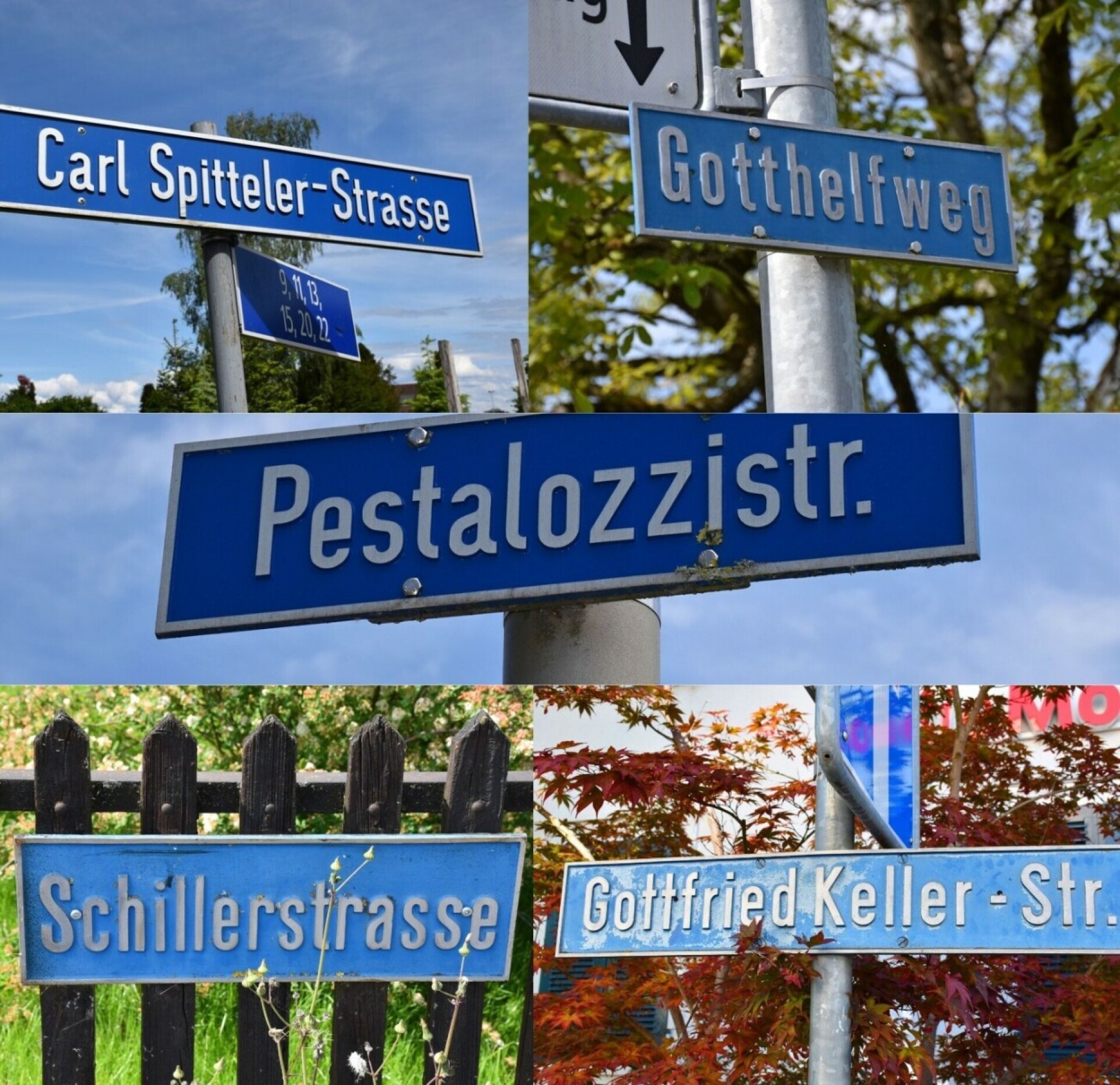 «Seeblick»-Sommerserie − Strassennamen, benannt nach berühmten Persönlichkeiten