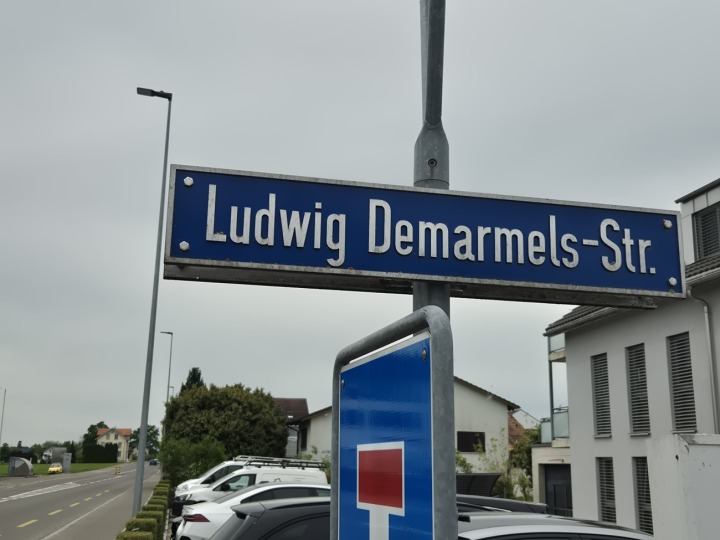 Die Ludwig-Demarmels-Strasse in Romanshorn liegt im Monrüti-Quartier, dieses Wohngebiet befindet sich in unmittelbarer Nähe zum ehemaligen Wirkungsort des Künstlers. Foto: Elisabeth Fry Die Ludwig-Demarmels-Strasse in Romanshorn liegt im Monrüti-Quartier, dieses Wohngebiet befindet sich in unmittelbarer Nähe zum ehemaligen Wirkungsort des Künstlers. Foto: Elisabeth Fry