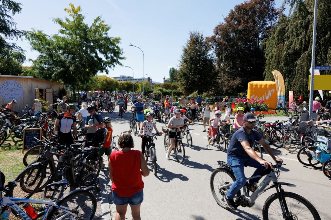 Arbon: slowUp im Hafenareal Arbon: slowUp im Hafenareal