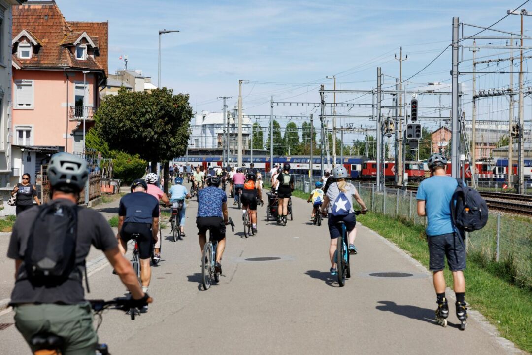 slowUp beim Bahnhof in Romanshorn slowUp beim Bahnhof in Romanshorn