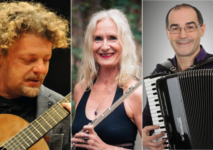 Alessio Nebiolo, Gitarre (v. l.); Erika Lafosse, Querflöte; Paolo D’Angelo, Akkordeon. Foto: zVg.