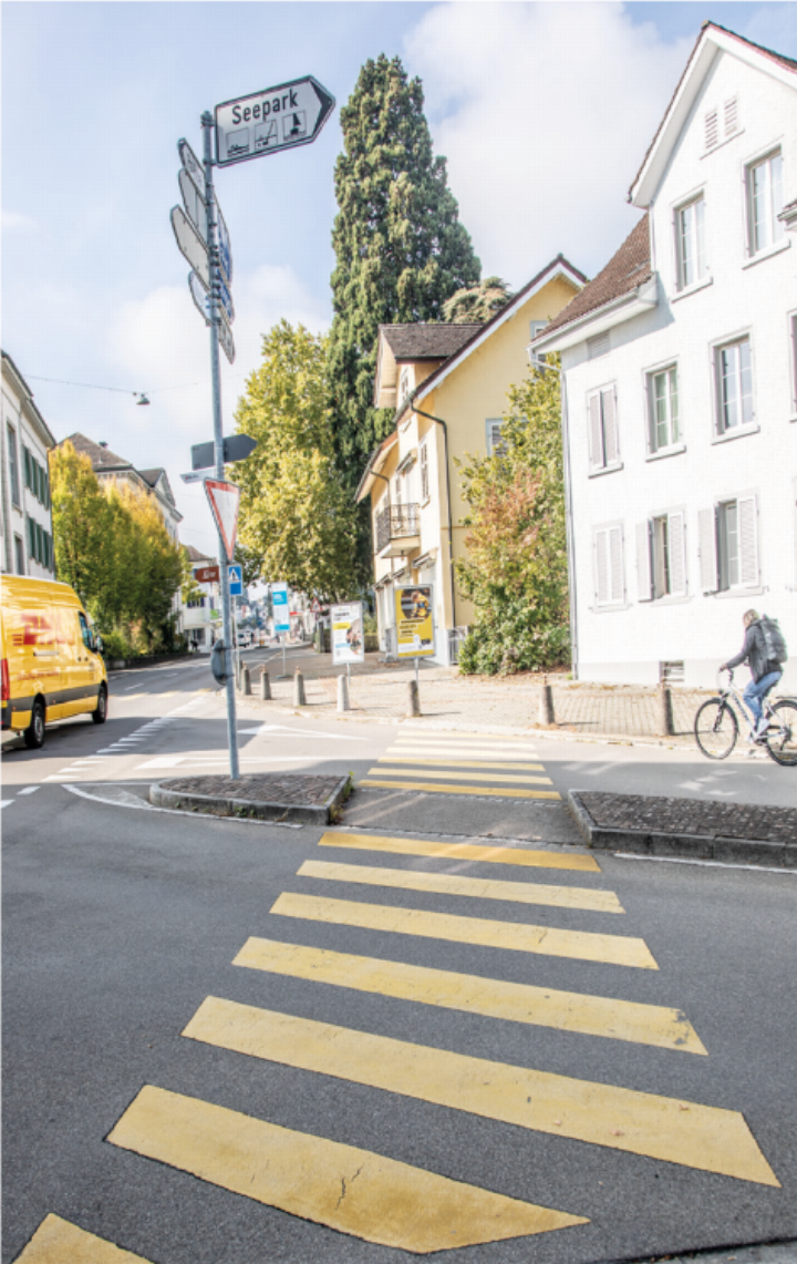 Der Fussgängerstreifen an der Hafenstrasse.
Bild: Rolf Müller