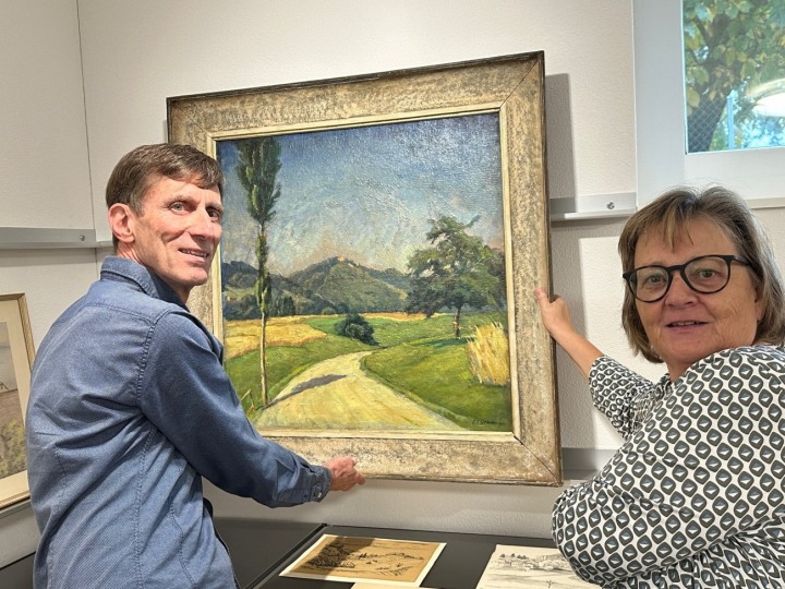Vreni und Marco Zumkehr haben zusammen mit dem Verein «Sammlung Ernst E. Schlatter» schätzungsweise über 4000 Zeichnungen, Aquarelle, Postkarten, Ölbilder gesammelt. Foto: Markus Studerus Vreni und Marco Zumkehr haben zusammen mit dem Verein «Sammlung Ernst E. Schlatter» schätzungsweise über 4000 Zeichnungen, Aquarelle, Postkarten, Ölbilder gesammelt. Foto: Markus Studerus